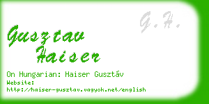 gusztav haiser business card